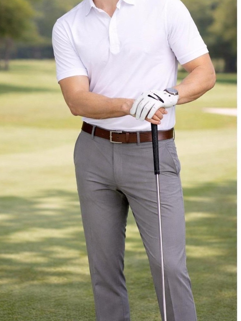 Greg Norman stretch UPF 50+ Ultimate 4 Pocket Performance Pants Gray 38x30
